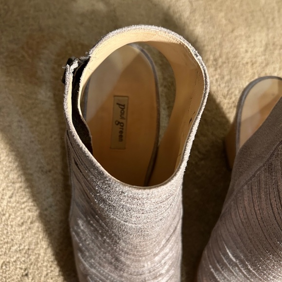 Paul Green Open Toe Gray Wedges - Picture 2 of 5